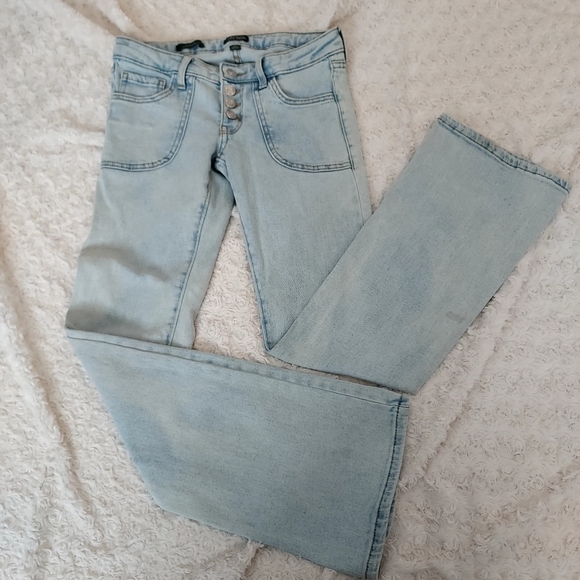 wild fable Denim - Wild Fable Exposed Button Fly Low Rise Flare jeans - size 0
